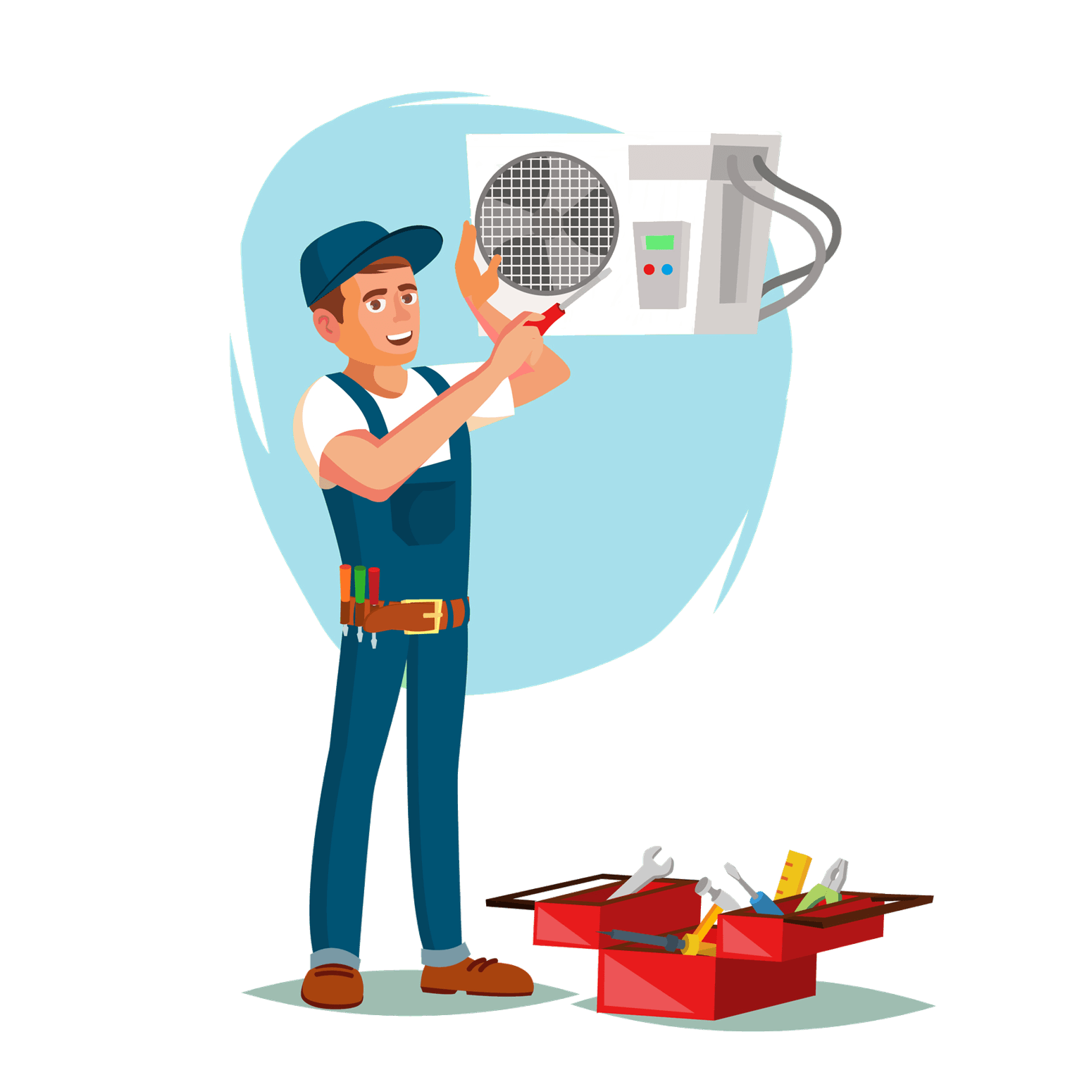 Professional HVAC Worker